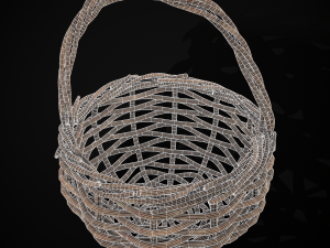 Wooden Root Basket model 3Dモデル