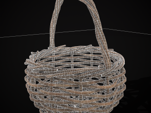 Wooden Root Basket model 3Dモデル