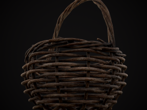 Wooden Root Basket model 3Dモデル