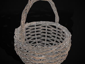 Wooden Root Basket model 3Dモデル