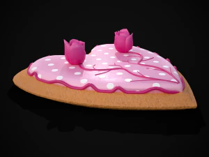 Valentines Jelly Filled Cookie 3D Model