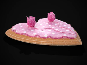Valentines Jelly Filled Cookie 3D Model