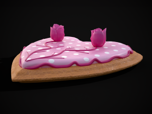 Valentines Jelly Filled Cookie 3D Model