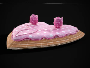 Valentines Jelly Filled Cookie 3D Model