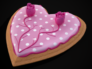 Valentines Jelly Filled Cookie 3D Model