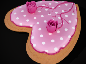 Valentines Jelly Filled Cookie 3D Model
