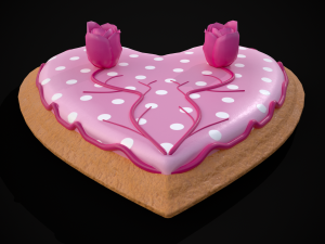 Valentines Jelly Filled Cookie 3D Model
