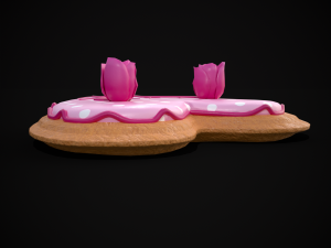 Valentines Jelly Filled Cookie 3D Model