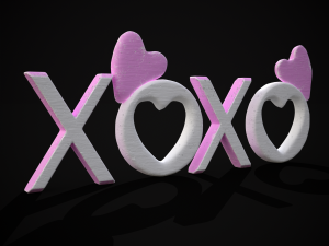 XOXO Wood Lettering 3D Модель