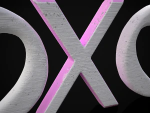XOXO Wood Lettering 3D Model