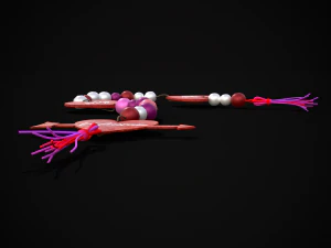 3D Valentines Bead Heart Charm model 3D Model