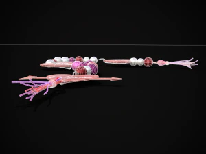 3D Valentines Bead Heart Charm model 3D Model