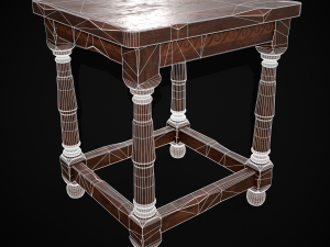 Medieval Antique End Table Modelo 3D