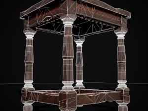 Medieval Antique End Table Modelo 3D