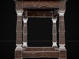 Medieval Antique End Table Modelo 3D