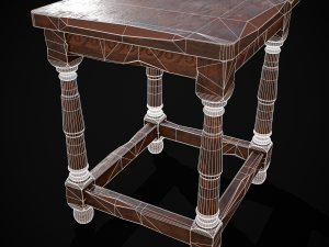Medieval Antique End Table Modelo 3D