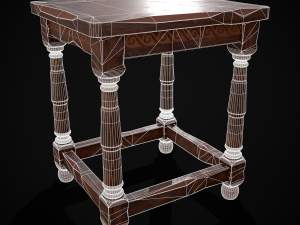Medieval Antique End Table Modelo 3D
