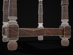 Medieval Antique End Table Modelo 3D