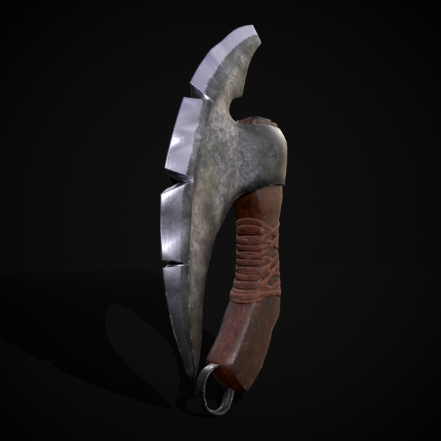 Medieval Stubby Axe 3D 模型 .c4d .max .obj .3ds .fbx .stl .blend 