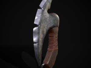 Medieval Stubby Axe 3D 모델