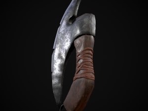 Medieval Stubby Axe 3D 模型