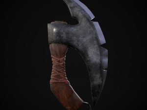 Medieval Stubby Axe 3D 模型