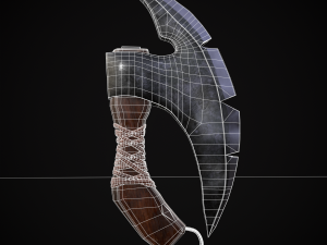 Medieval Stubby Axe 3D 模型