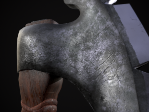 Medieval Stubby Axe 3D 模型