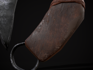 Medieval Stubby Axe 3D 模型