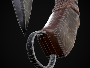 Medieval Stubby Axe 3D 模型