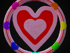 Valentines Hanging Heart 3D Modelo 3D