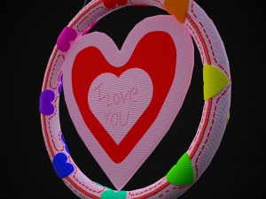 Valentines Hanging Heart 3D Modelo 3D