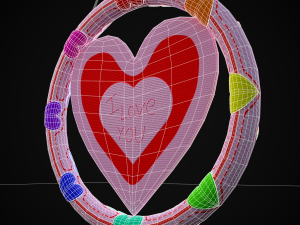 Valentines Hanging Heart 3D Modelo 3D