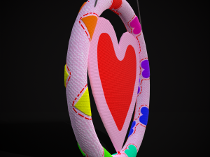 Valentines Hanging Heart 3D Modelo 3D