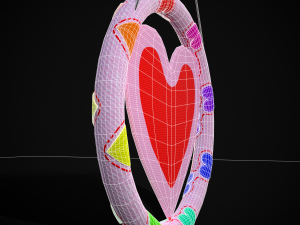 Valentines Hanging Heart 3D Modelo 3D