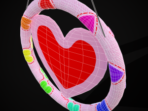 Valentines Hanging Heart 3D Modelo 3D