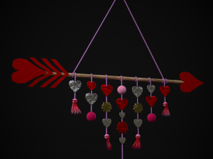 Valentines Arrow Hanger Modelo 3D