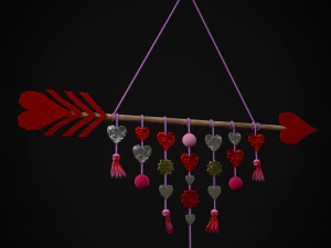 Appendino con freccia di San Valentino Modello 3D