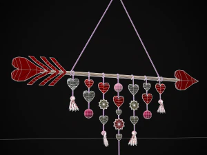 Valentines Arrow Hanger 3D Model