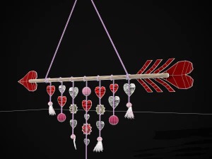 Valentines Arrow Hanger 3D Model