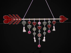 Valentines Arrow Hanger 3D Model