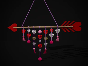 Valentines Arrow Hanger 3D Model