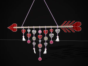 Valentines Arrow Hanger 3D Model