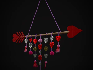 Valentines Arrow Hanger 3D Model