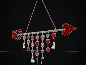 Valentines Arrow Hanger 3D Model