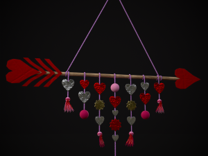 Valentines Arrow Hanger 3D मॉडल