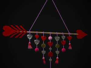 Valentines Arrow Hanger 3D Model