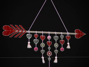 Valentines Arrow Hanger 3D Model