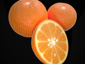 3D Navel Oranges 3D Model