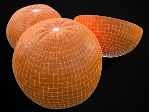 3D Navel Oranges 3D Model